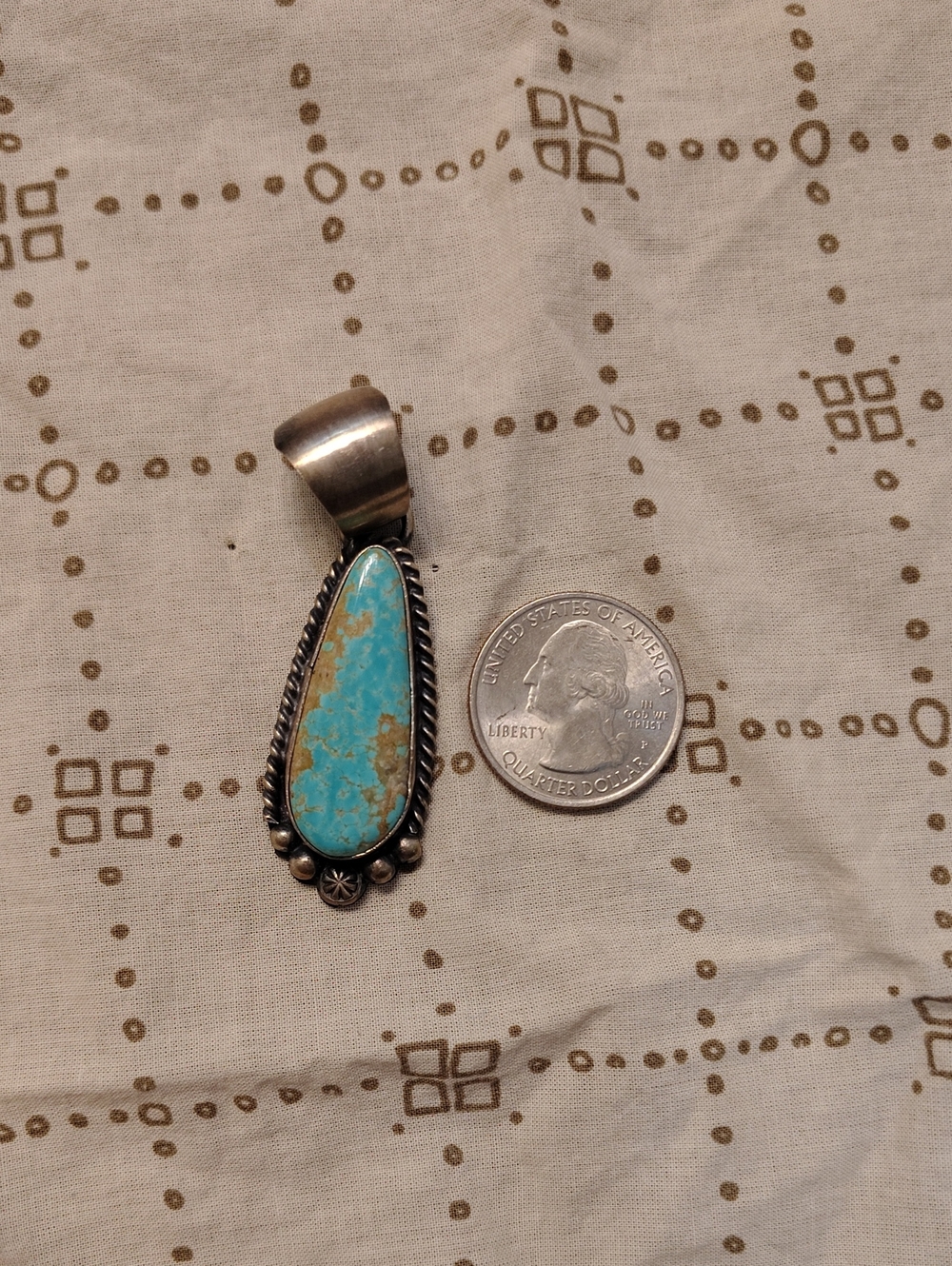 Native American Style Turquoise Pendant